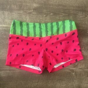 Watermelon Designed Spandex Shorts